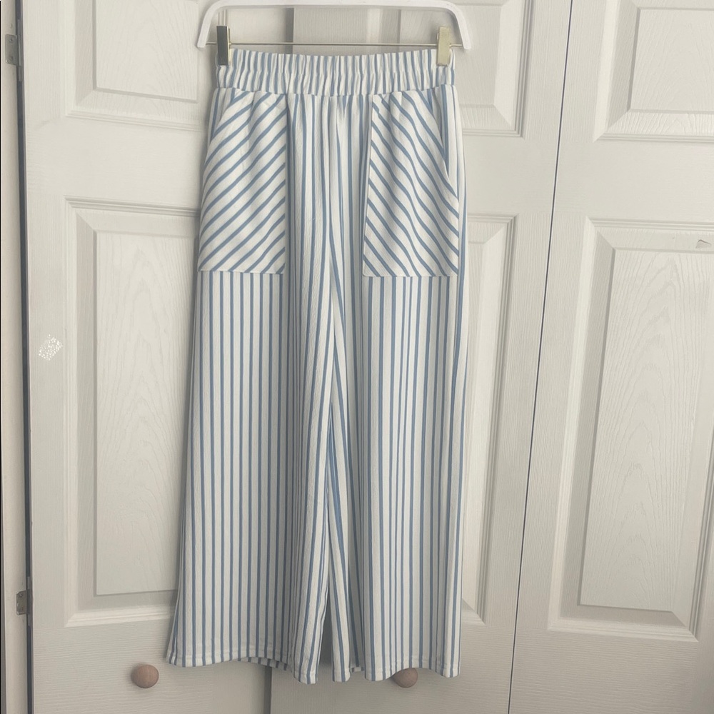 women's Striped Wide-Leg Pants/  no brand.  #521